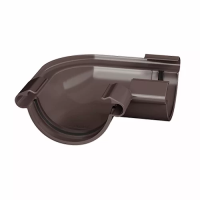 Угол желоба 90 град коричневый ПВХ Verat