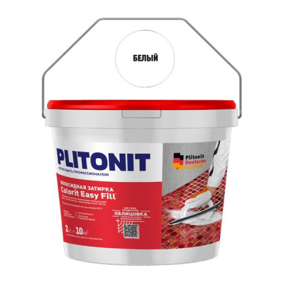 Затирка эпоксидная трёхкомпонентная PLITONIT Colorit EasyFill (96 шт/пал) (белый, 1 кг) Затирка эпоксидная трёхкомпонентная PLITONIT Colorit EasyFill (96 шт/пал) (белый, 1 кг)