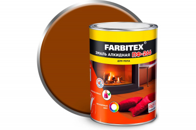 Эмаль алкидная ПФ-266 FARBITEX (золотистый, 0,8 кг (14 шт))
