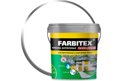 Краска акриловая фасадная FARBITEX (1,1 кг (6шт)) Краска акриловая фасадная FARBITEX (1,1 кг (6шт))