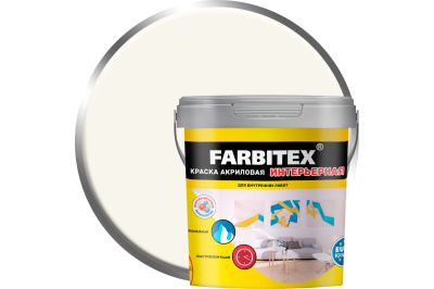 Краска акриловая интерьерная FARBITEX (1,1 кг (6шт)) Краска акриловая интерьерная FARBITEX (1,1 кг (6шт))