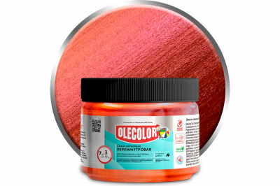Эмаль акриловая перламутровая универсальная OLECOLOR (терракот 0,1 кг)