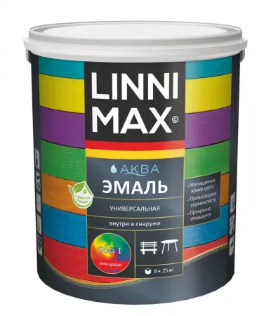 Эмаль акриловая универсальная LINNIMAX / ЛИННИМАКС Аква  - превью