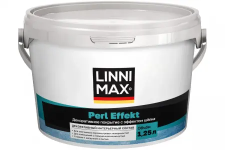 Декоративное интерьерное покрытие LINNIMAX Perl Effect / ЛИННИМАКС Перл Эффект (1,25 л)  - превью